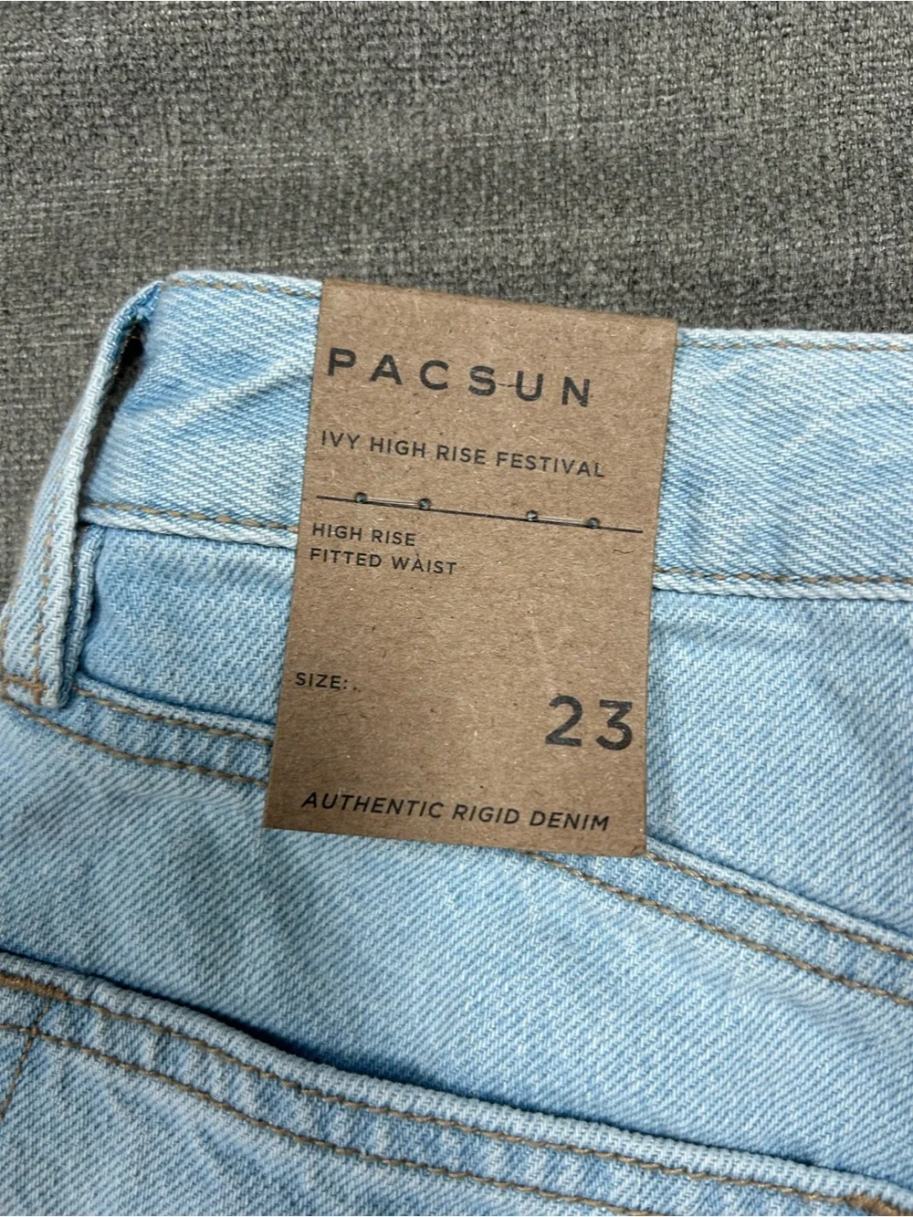 PacSun Light Wash Frayed Denim Shorts